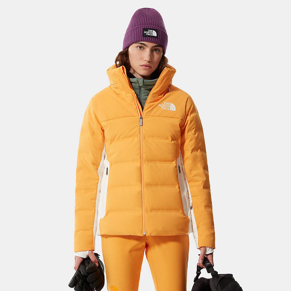 The North Face Waterproof Jackets Womens Australia - The North Face Amry Orange / White Skiing And S